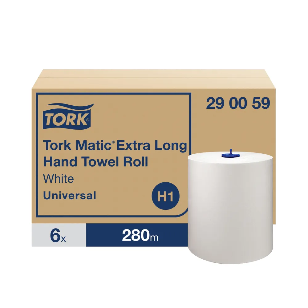 Tork Matic white hand-towel rolls — 6 × 280 m