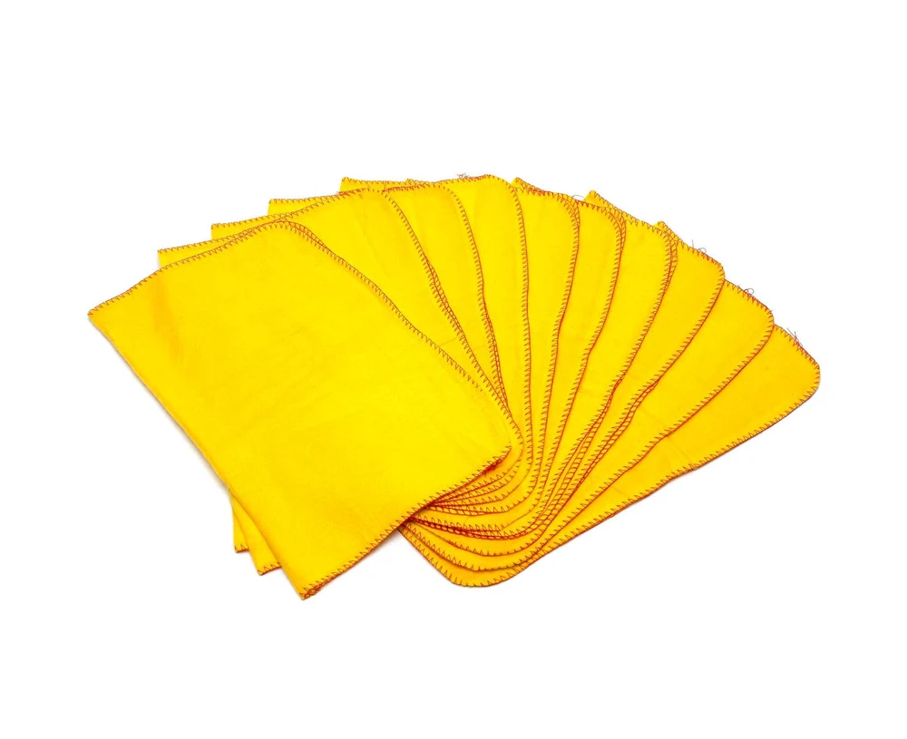 Yellow dusters — 20 × 16 inch, 10 pack