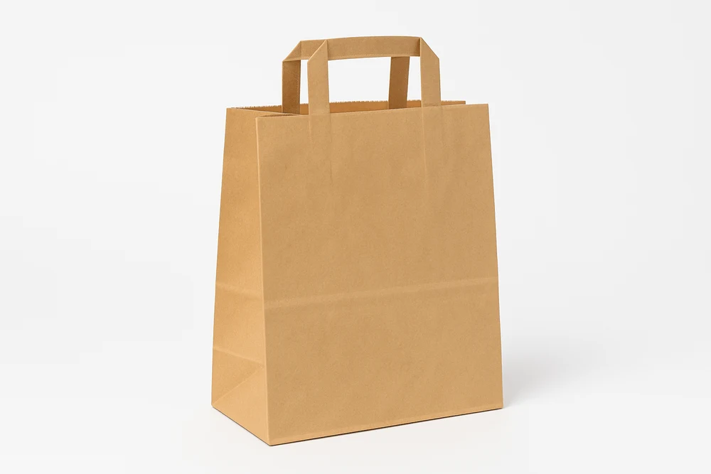 Medium brown takeaway carrier bags — 250 pack