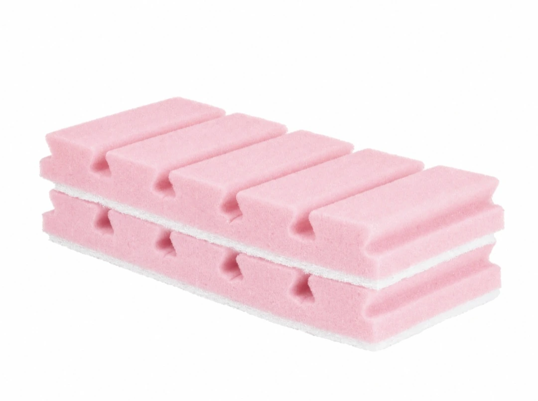 Red non-scratch sponge scourers — pack of 10