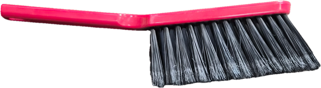 Red dustpan brush