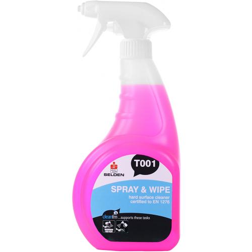 Spray & Wipe hard-surface cleaner, single 750 ml trigger spray