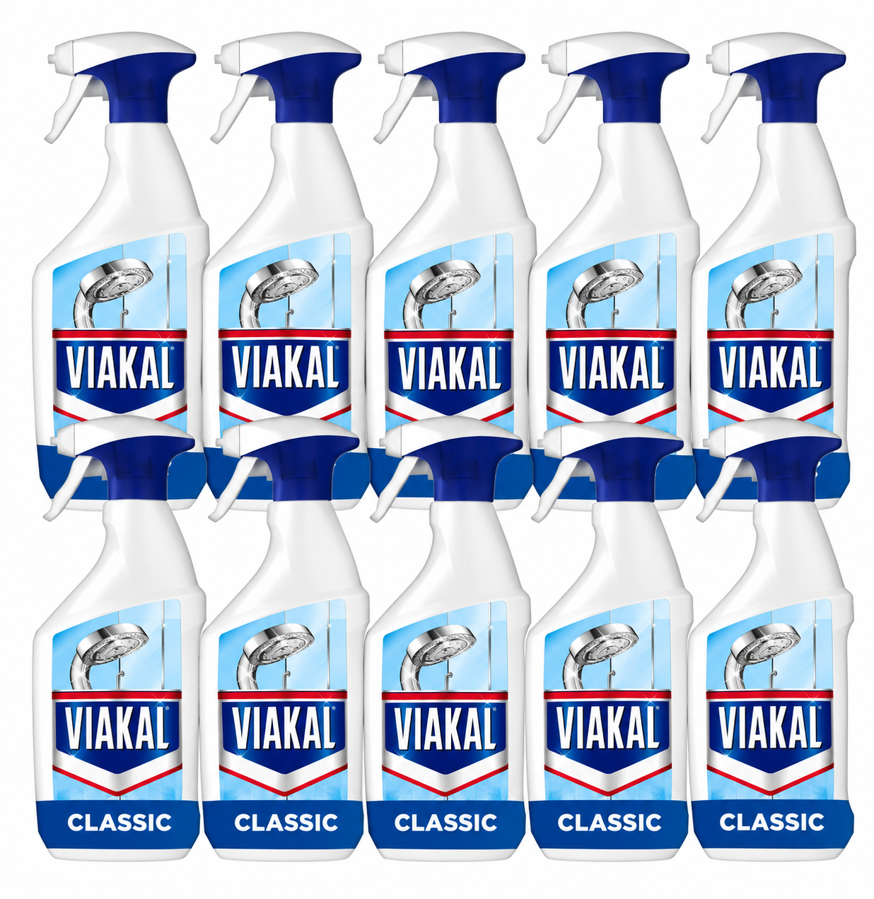 Viakal Classic limescale remover, 10 × 500 ml trigger sprays
