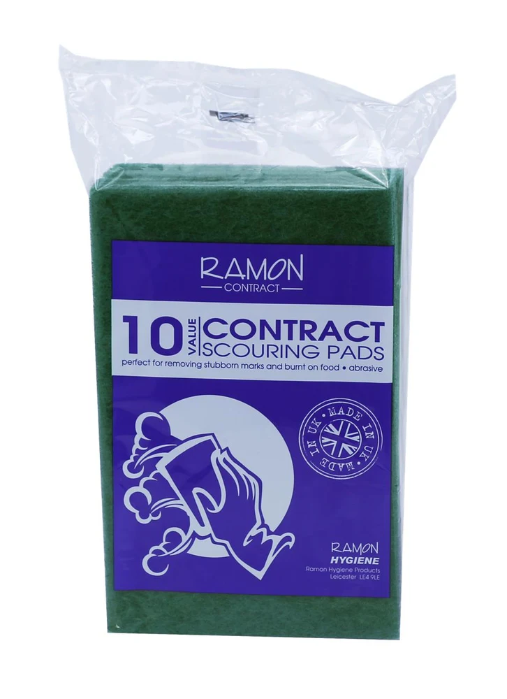 Ramon scourer pads — 9 × 6 inches, 10 pack