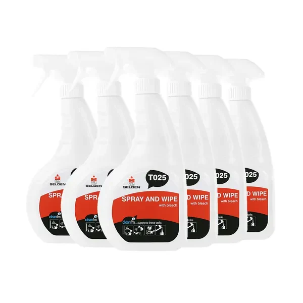 Spray & Wipe with bleach — 6 × 750 mL